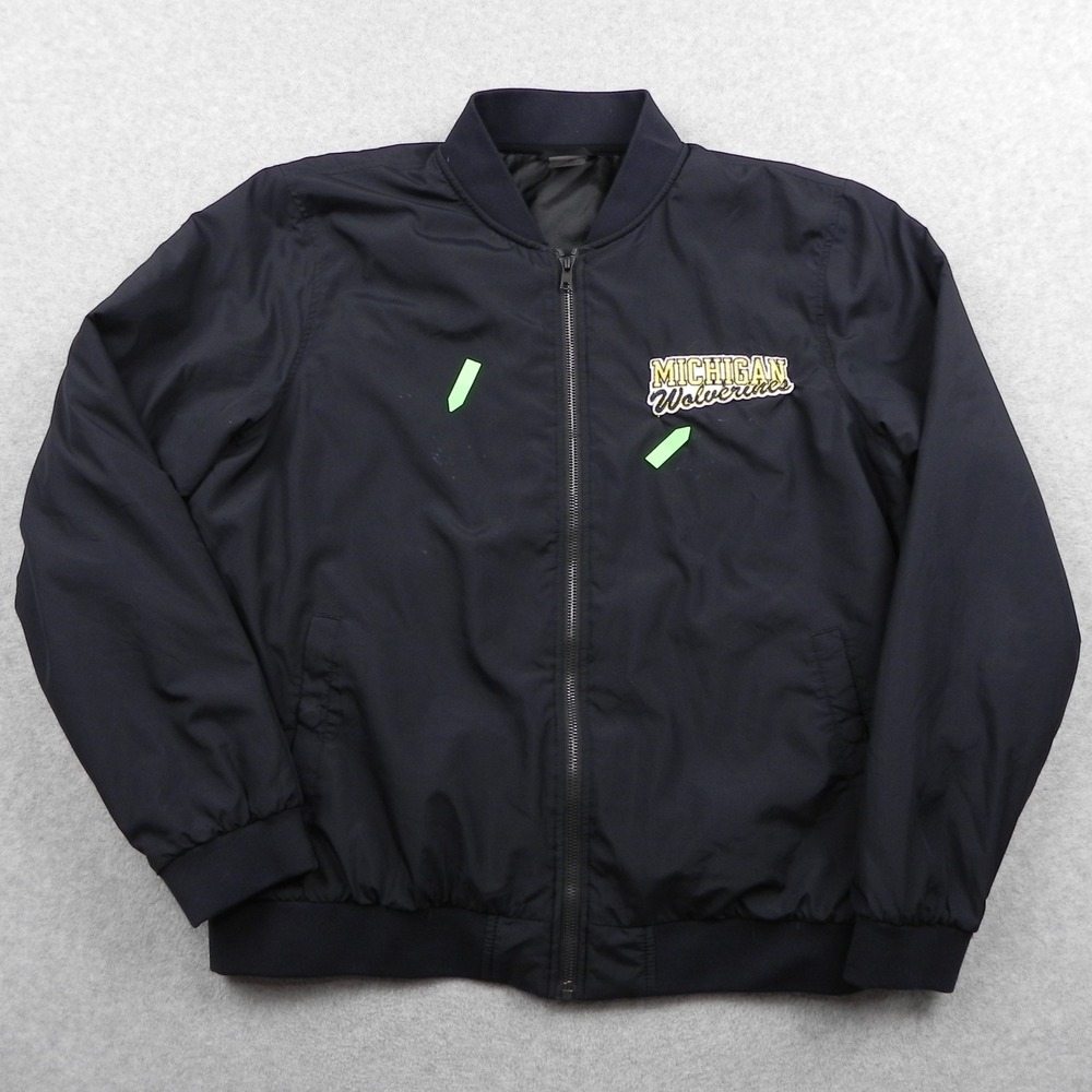 Storm Creek Michigan Wolverines Jacket Womens Large Bomber Full Zip Insulated